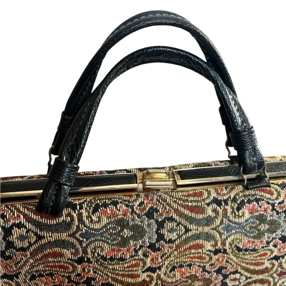 Vintage Tapestry Handbag Purse Boho Grannycore Cottagecore